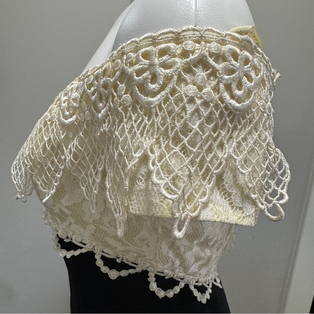 Vintage Scott McClintock Victorian Lace Formal Dress Size 6 (Missing 2 buttons) - Picture 6 of 13